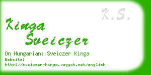 kinga sveiczer business card